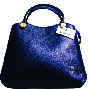 Navy Blue Leather Bag