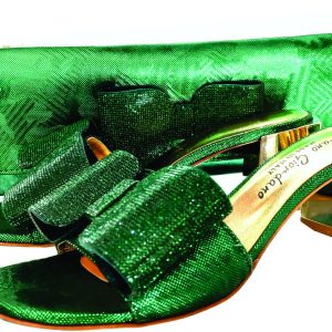 Designer Green Shoe & Bag