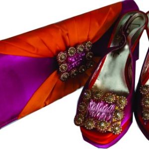 Orange-Purple Shoe & Bag