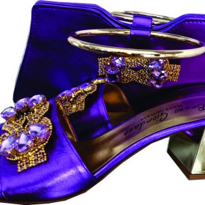 Designer Purple Shoe & Bag