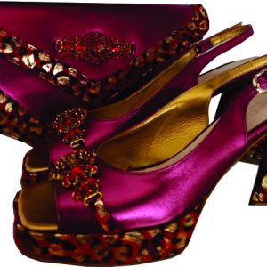 Wine and Gold Shoe & Bag