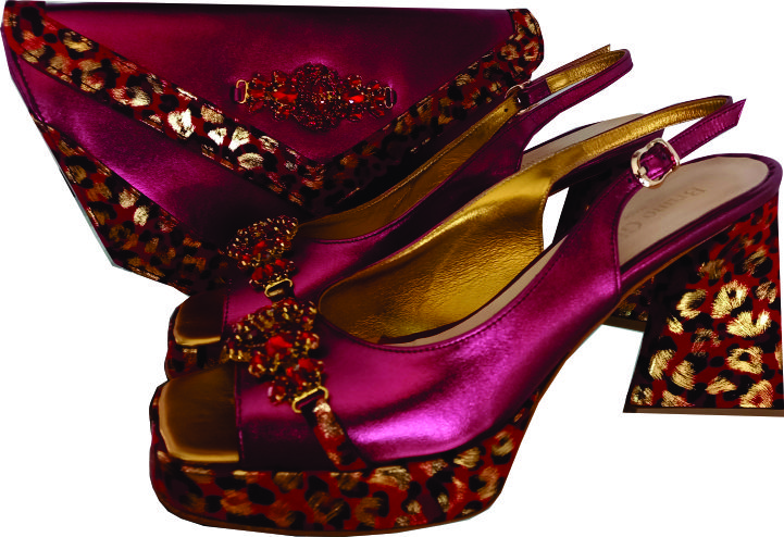 Wine and Gold Shoe & Bag