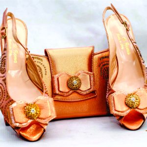 Light Peach Leather Shoe & Bag