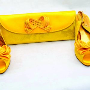 Yellow Leather Bag & Shoe